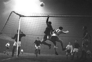 Barcelona in action against Chelsea in the Inter-Cities Fairs Cup in April 1966.