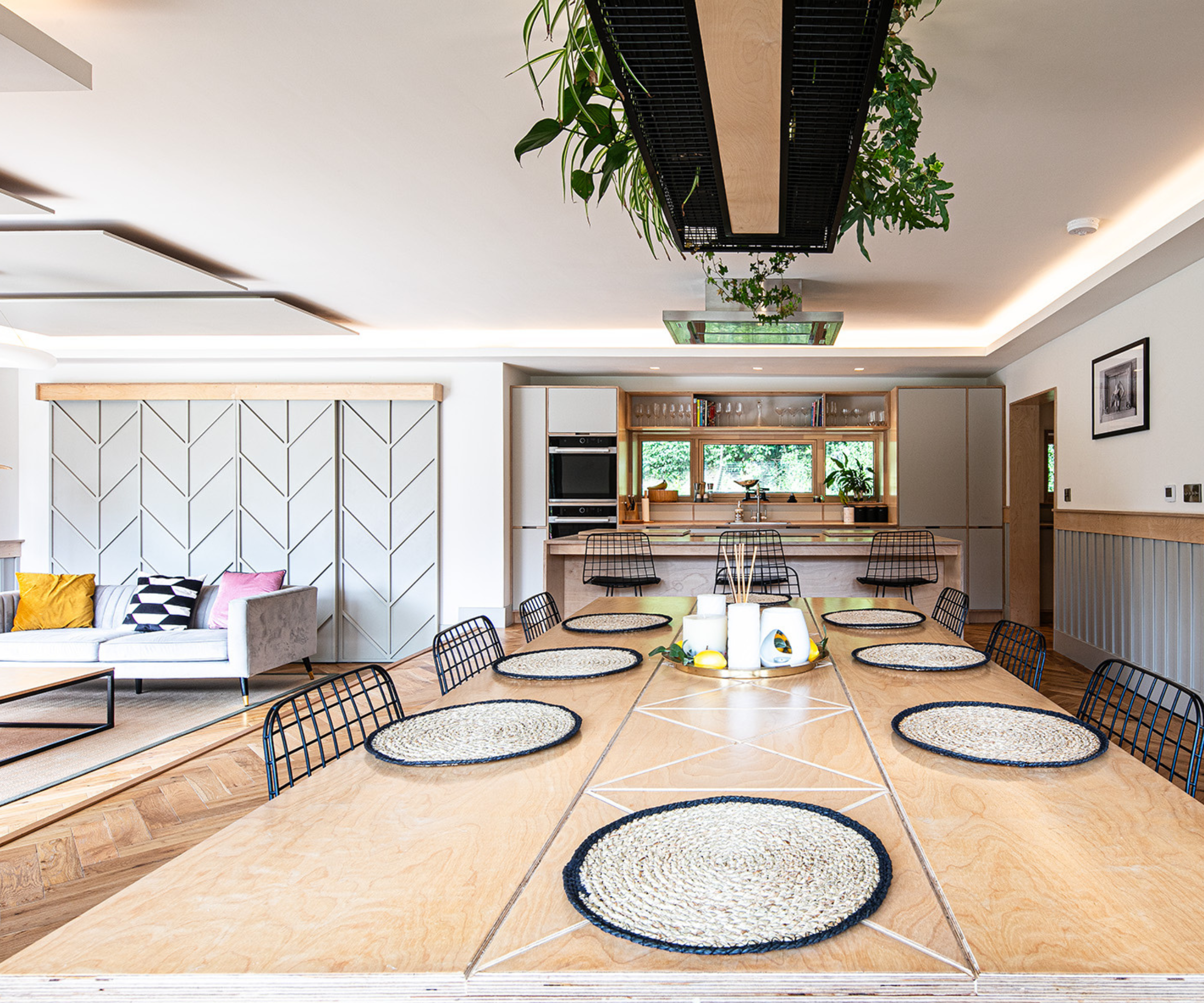 Open plan diner kitchen living area 