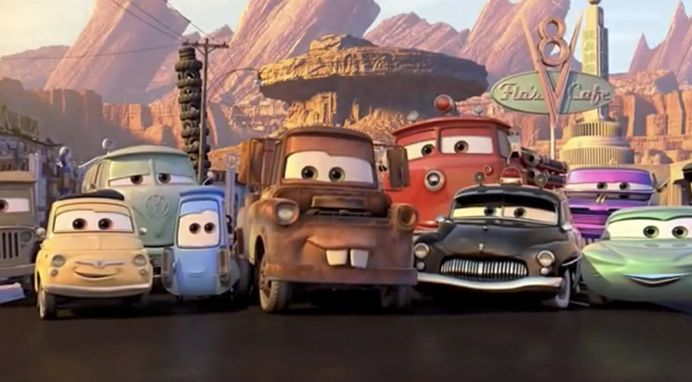 A still from Disney-Pixar&#039;s &quot;Cars.&quot;