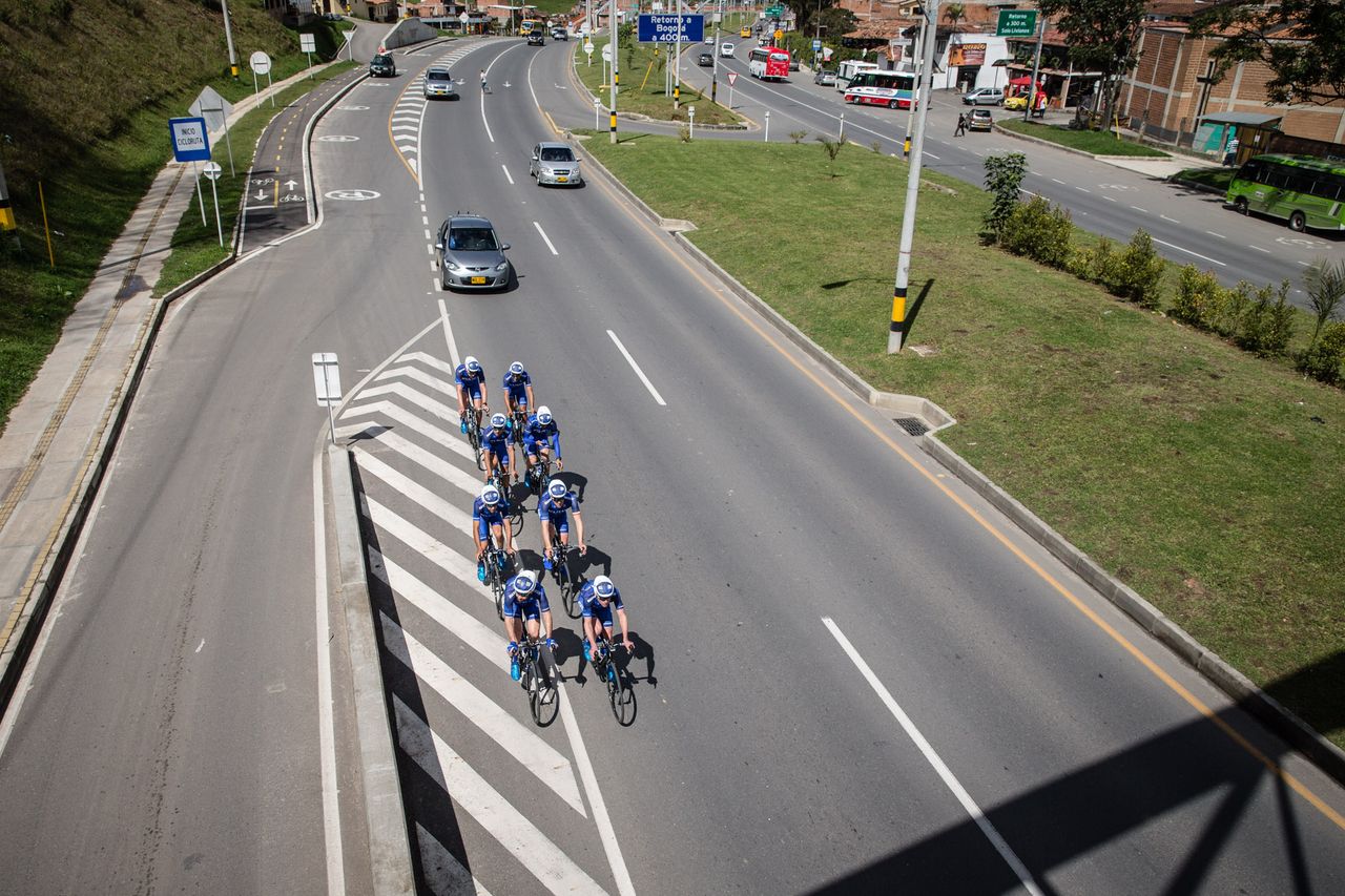 UnitedHealthcare train in the hills of Colombia