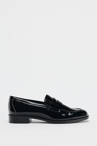 Faux Patent Leather Moccasin