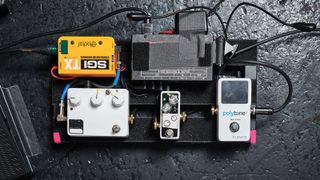 Best pedalboards: Death Cab for Cutie pdalboard on stage
