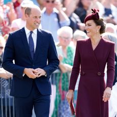 Prince William and Kate Middleton attend a service at St Davids Cathedral in 2023