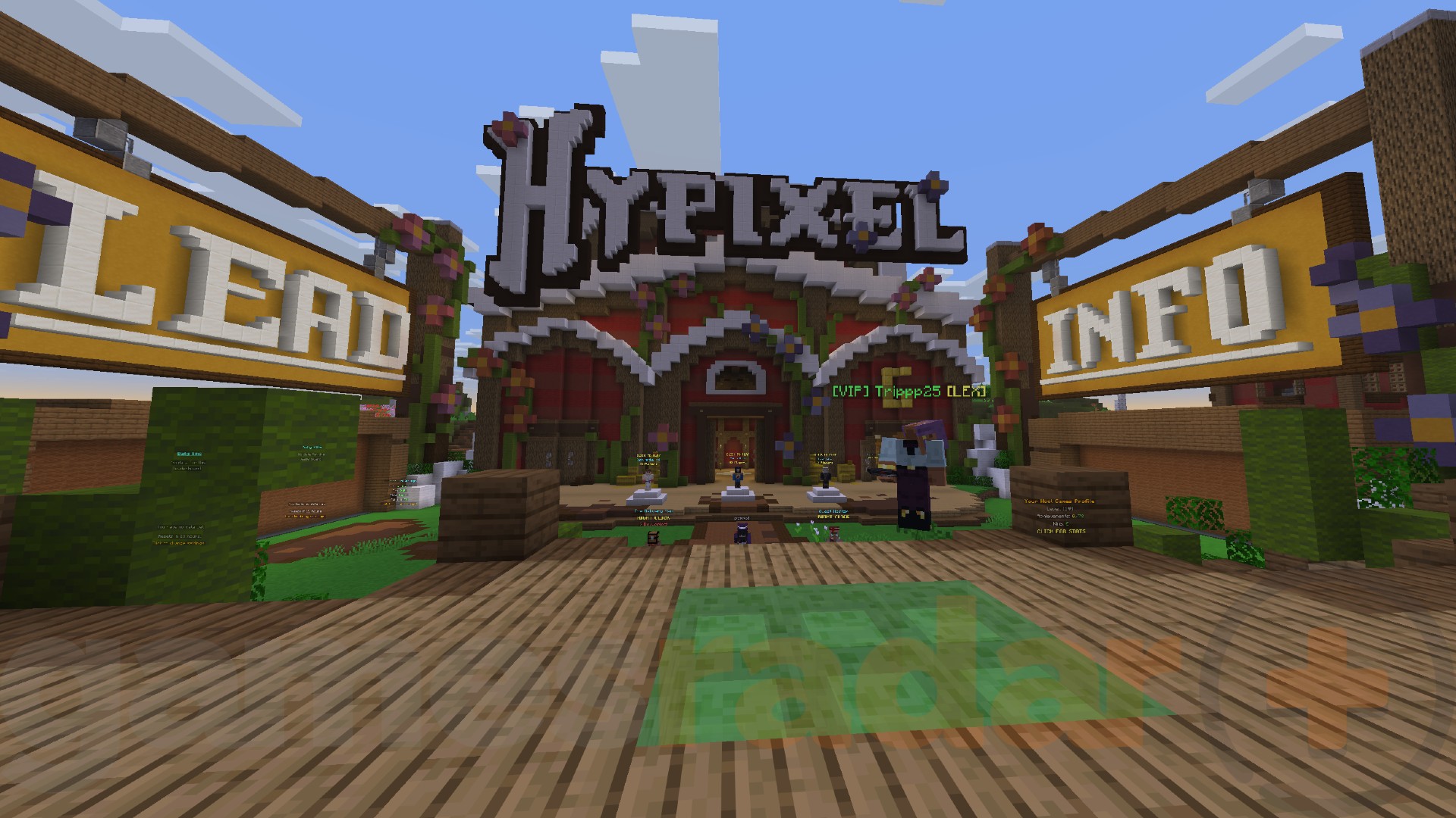 The entrance to the Hypixel Minecraft server.