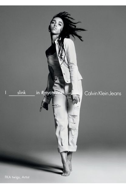 FKA Twigs in Calvin Klein Jeans