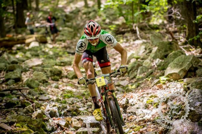Drew Edsall creatively carries the enduro tag at the end of the fourth segment.
