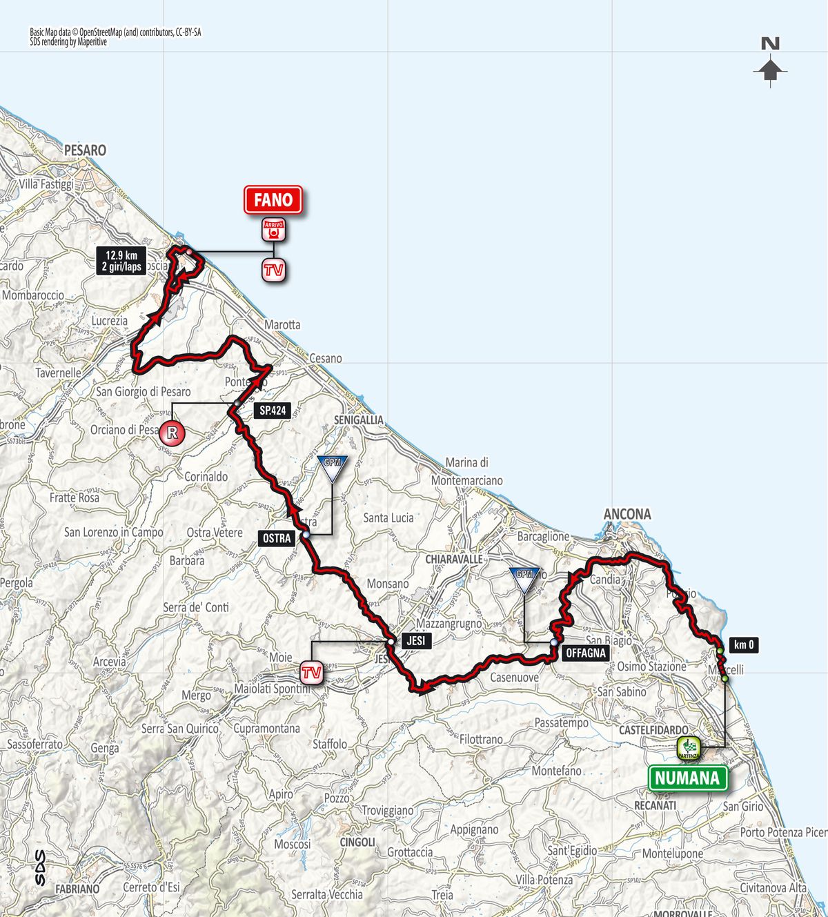Tirreno-Adriatico stage 6: Numana-Fano