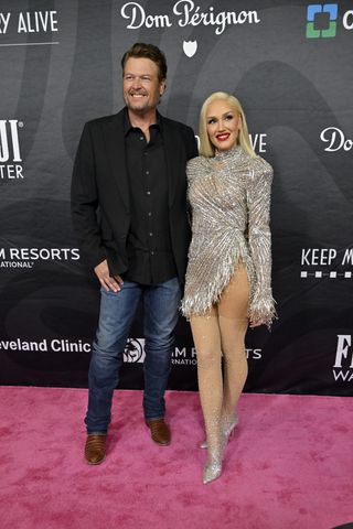 Blake Shelton (L) and Gwen Stefani attend the 27th Annual Keep Memory Alive Power of Love Gala benefit for the Cleveland Clinic Lou Ruvo Center for Brain Health at MGM Grand Garden Arena on May 10, 2024 in Las Vegas, Nevada.