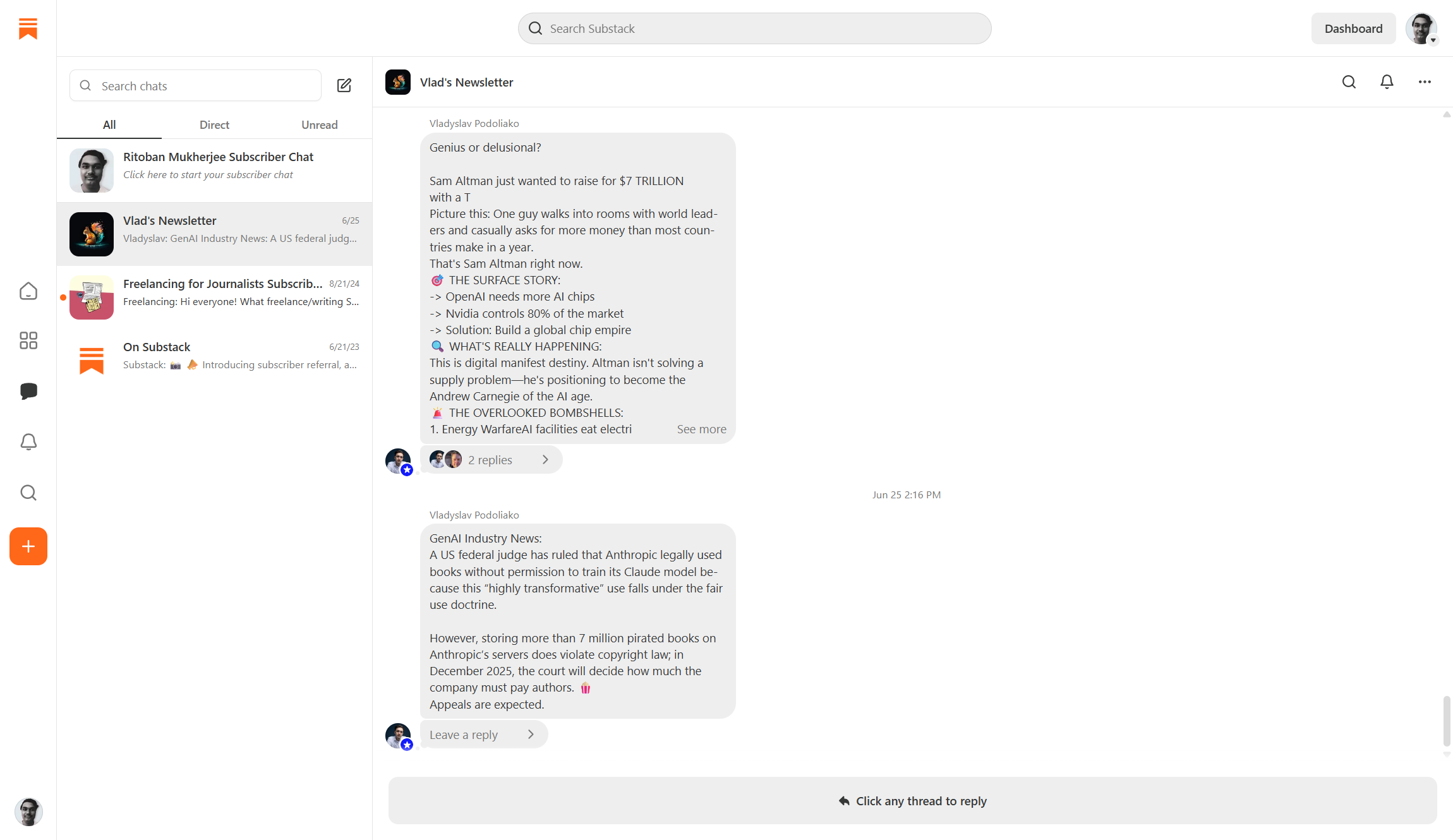 Substack social discovery