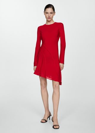 Asymmetrical Dress With Seam Detail