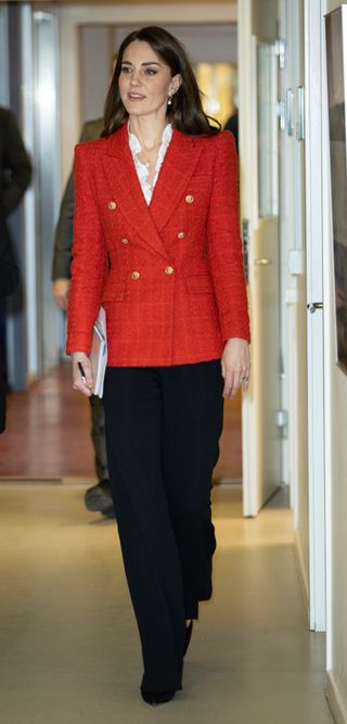 Catherine, Duchess of Cambridge visits of the Copenhagen Infant Mental Health Project at the University of Copenhagen