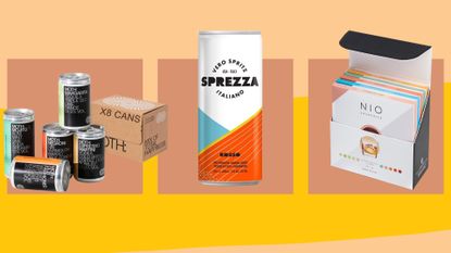 A collection of low-calorie alcoholic drinks in a can