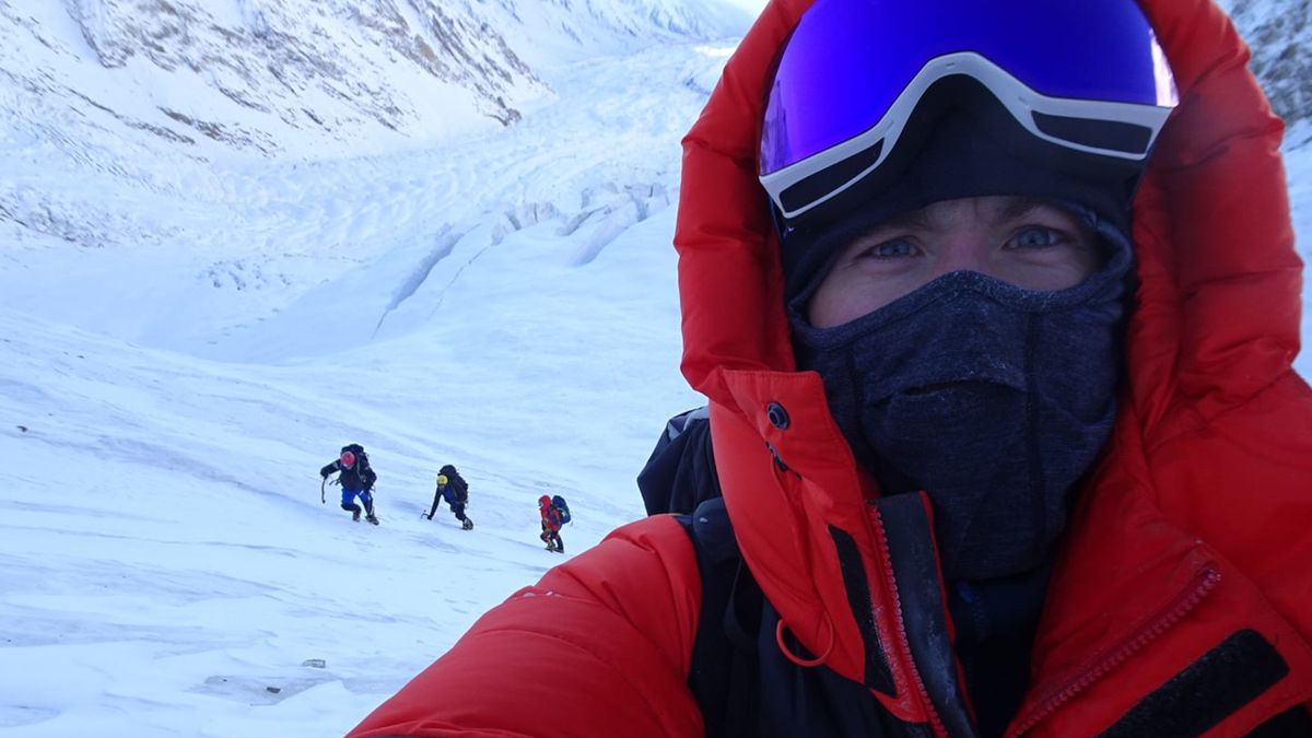 A selfie taken by climber Tom Ballard on his attempt to climb Nanga Pargat