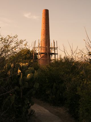Alberto Kalach’s chimney tower at Casa Wabi