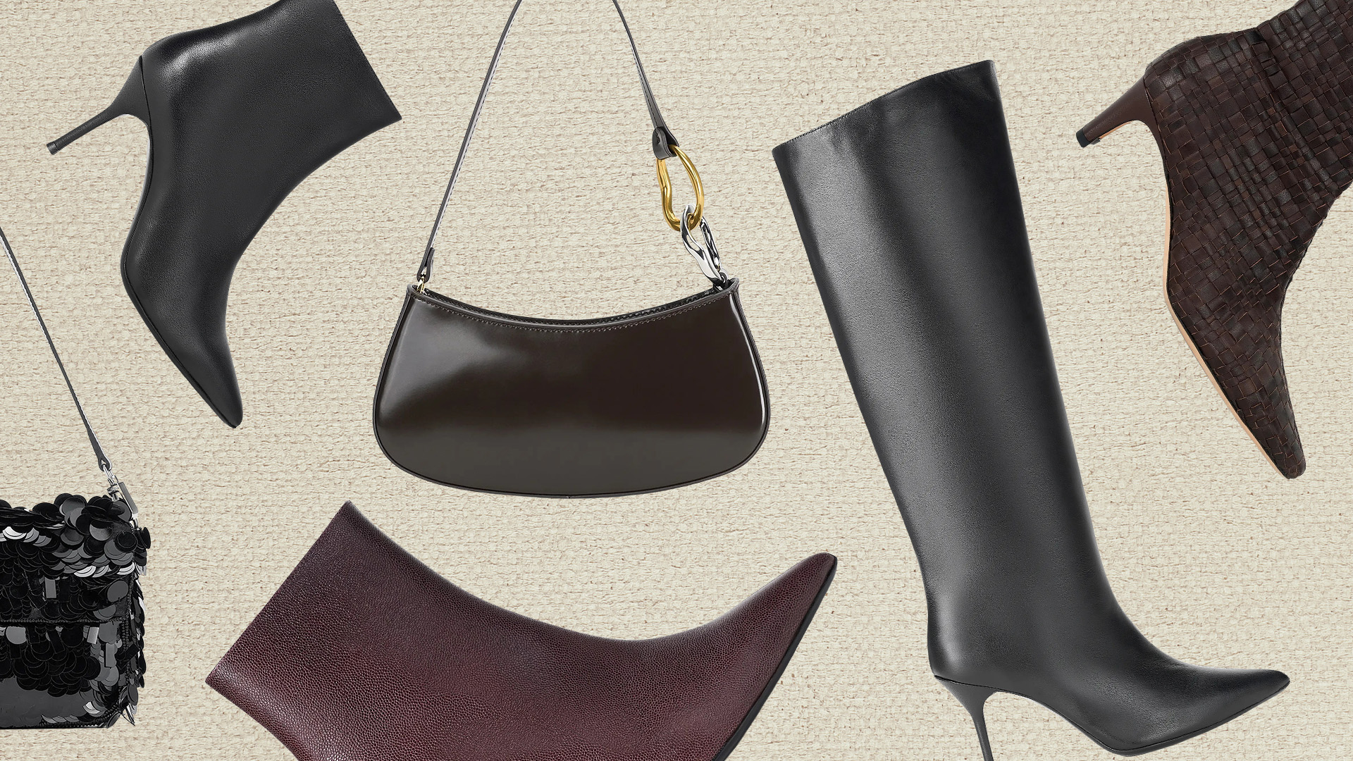 Collage Image of Staud Boots and Bags at Saks