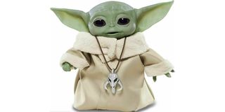 An Animatronic Baby Yoda Doll