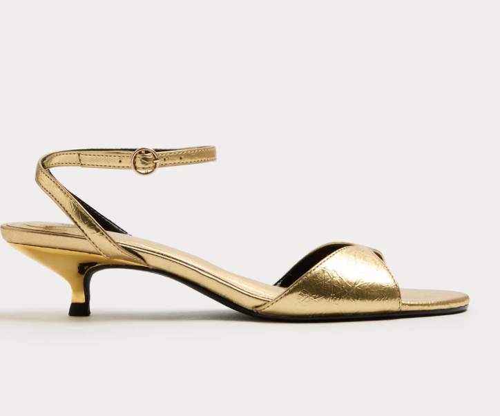 M&amp;amp;S, Ankle Strap Kitten Heel Peep Toe Sandals