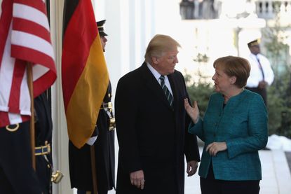 President Trump and German Chancellor Merkel.