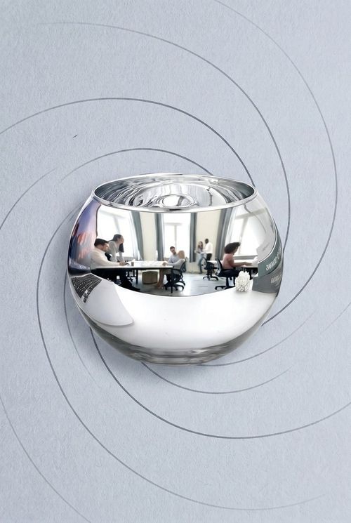 Rear View Desk Mirror Dish