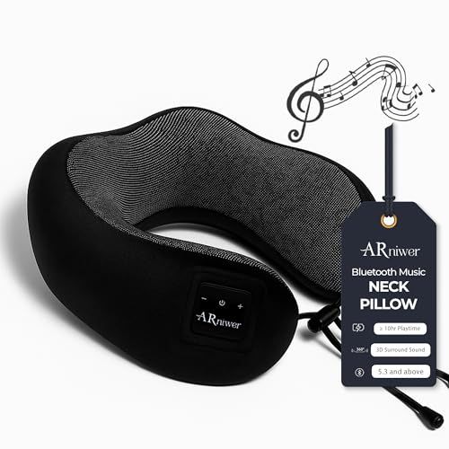 Arniwer Bluetooth Wireless Neck Pillow and Bluetooth Speaker
