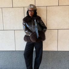 Marilyn wearing leather jacket