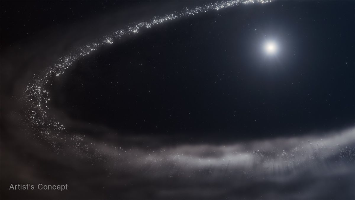 James Webb telescope discovers frozen water around a distant, sunlike star