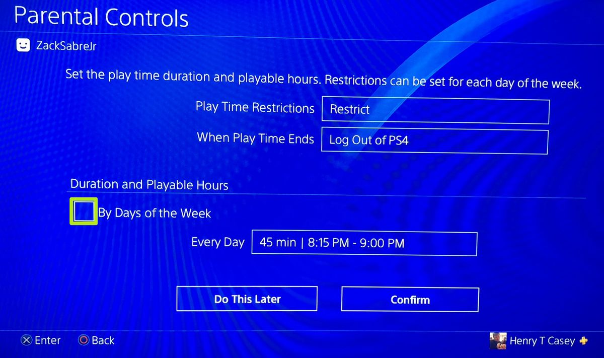 ps4 parental controls