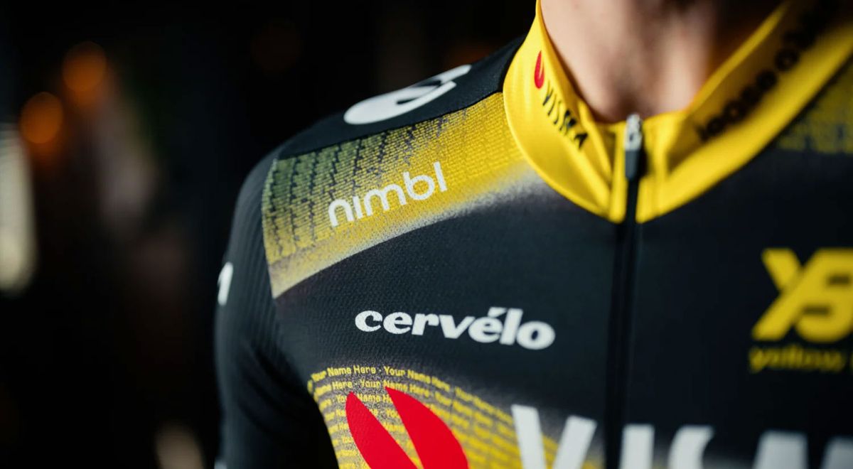 Visma-Lease A Bike 2025 Tour de France jersey unveil &ndash; 'The Swarm'