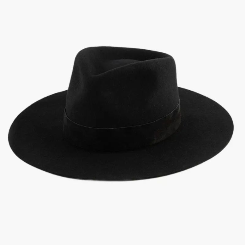 black wool fedora