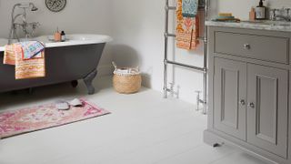 waterproof laminate flooring in a bathroom