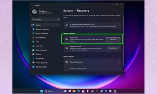 How to factory reset Windows 11 step 3