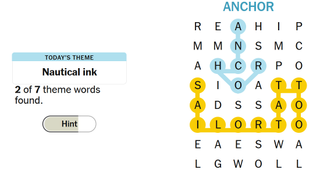 ANCHOR forming the shape of an anchor in Strands #362.