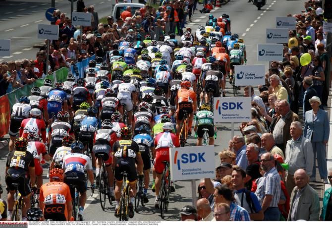 The riders roll out for stage 5