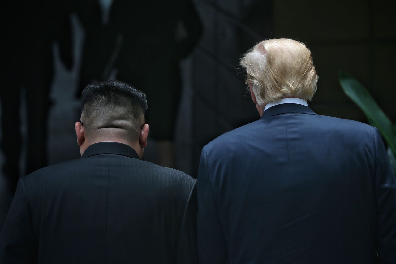 Kim Jong Un and President Trump in Singapore