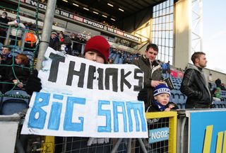 Blackburn fans show their support for Sam Allardyce