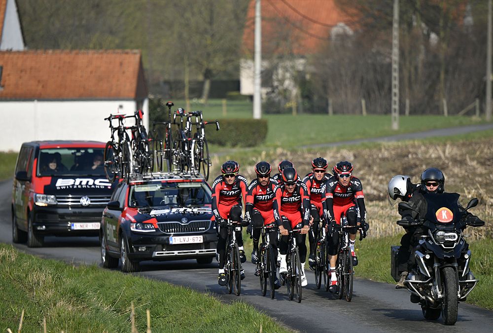 BMC Racing training ahead of Tour of Flanders