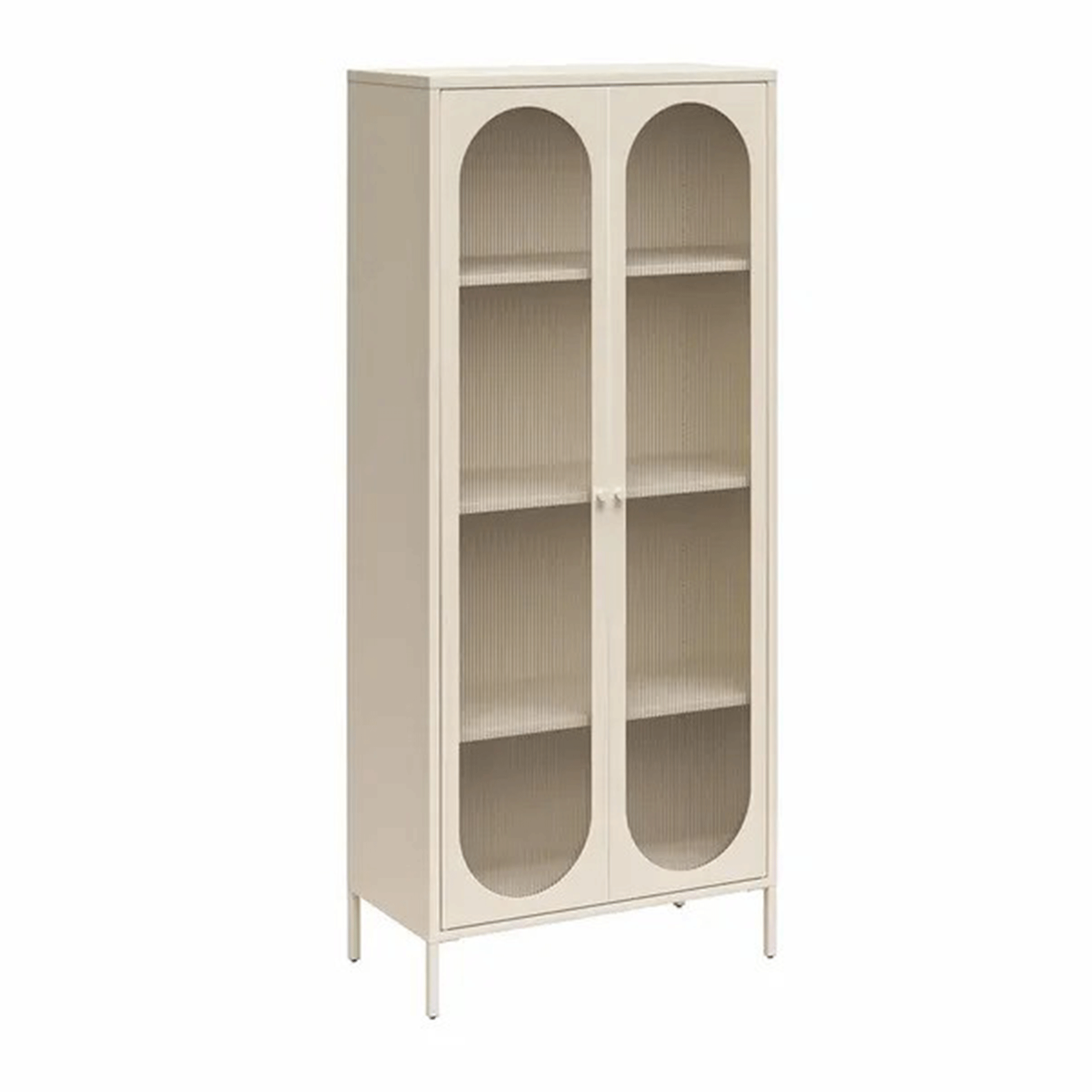 Cream cabinet with glazed front