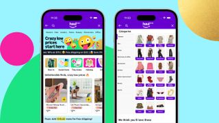 a render image of Amazon Haul on an iPhone