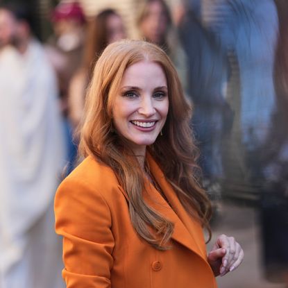 jessica chastain during paris fashion week