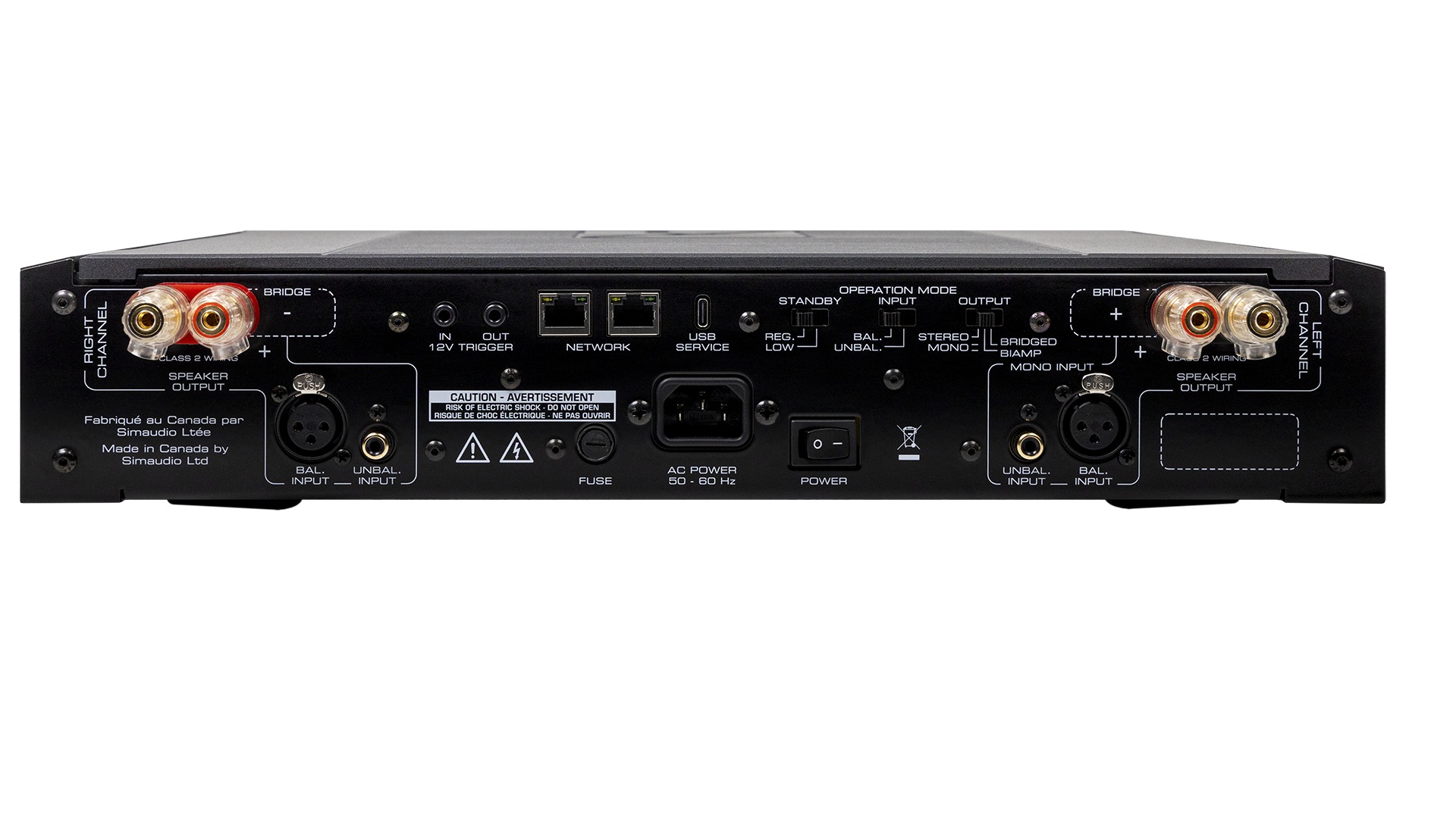 Moon 461 power amplifier rear panel shot