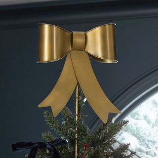 Chris Loves Julia Gold Bow Tree Topper