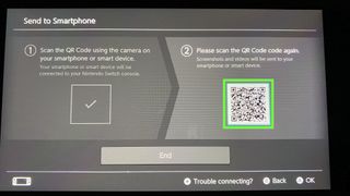 how to send nintendo switch screenshots to your phone - scan second QR code