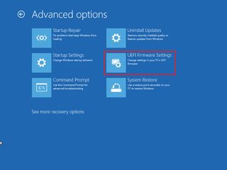 Windows 10 UEFI firmware settings option