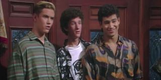 Mario Lopez, Mark-Paul Gosselaar and Dustin Diamond in Saved By the Bell: The College Years