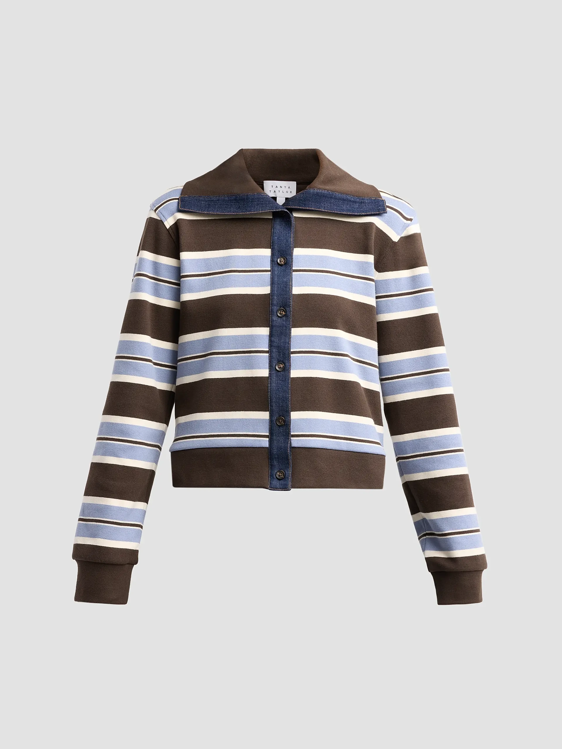Bronwyn Striped Stretch-Cotton Jacket