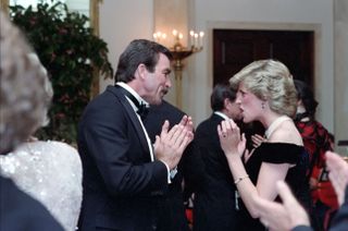 Princess Diana and Tom Selleck at the White House
