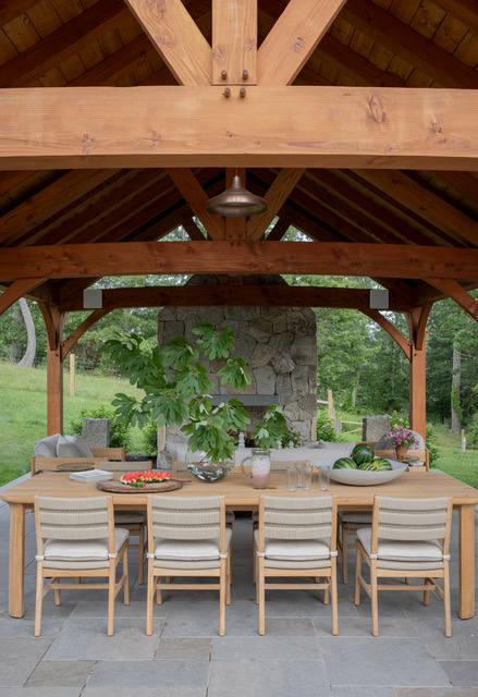 dining area under a pavillion