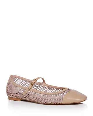 Women's Mesh Round Toe Ballet Flats - 100% Exclusive