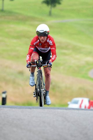 Emma Pooley showed her TT-ing class as she rode to victory around the testing course at Celtic Manor for the British National Championships. Pooley retired after taking a fine silver in the Commonwealth Games road race.