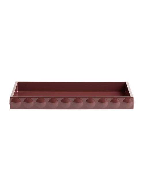 Perfect Set Burgundy Lacquer Rectangle Tray by Venus Williams